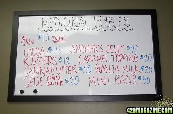 Kind Meds Menu Board