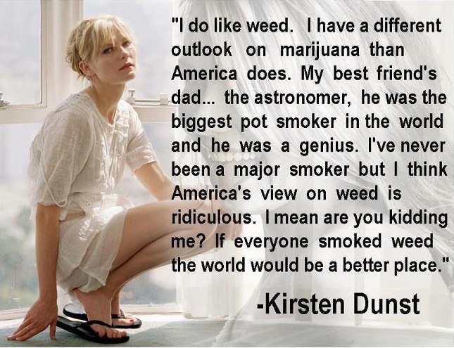 Kirstin Dunst on Marijuana