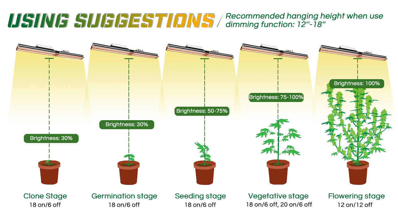 Mars Hydro SP3000 Indooring growing- grow tips- recommendation height-06.jpg