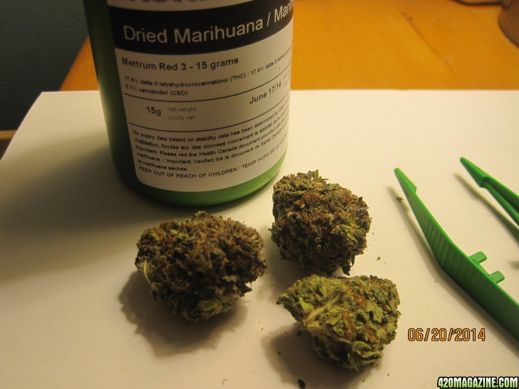 Medicinal buds from Canadian Dispensary