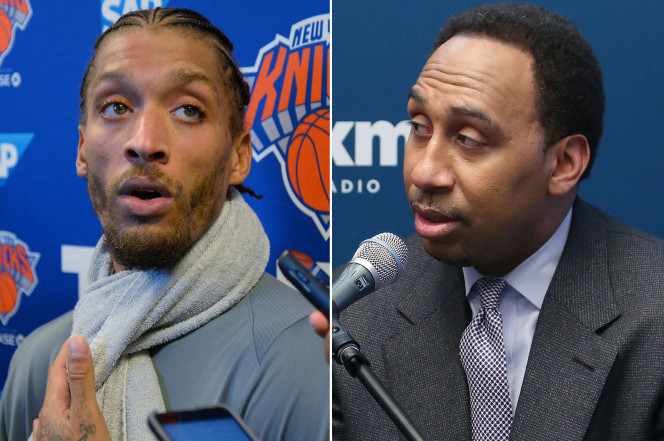 Michael Beasley and Stephen A Smith - Getty Images