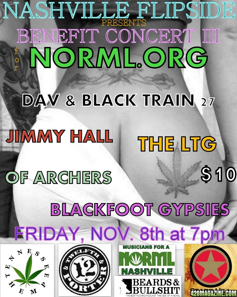 Nashville Flipside Presents Benefit Concert III for NORML