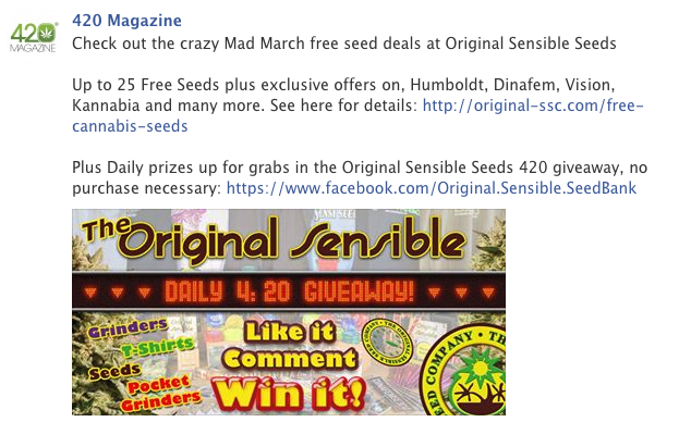 Original Sensible Seeds 03/11/14 FB