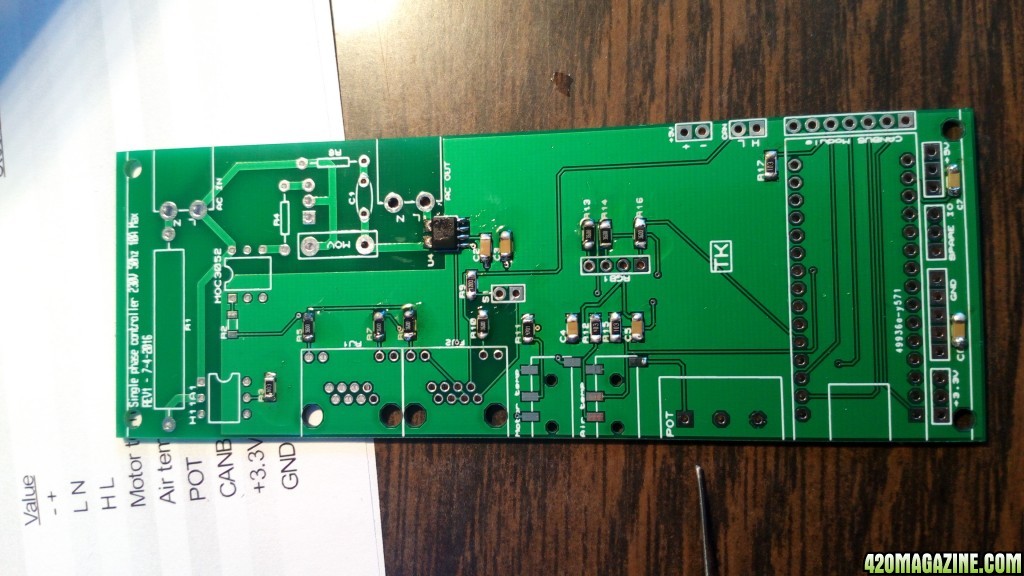 PCB AC Fan controller