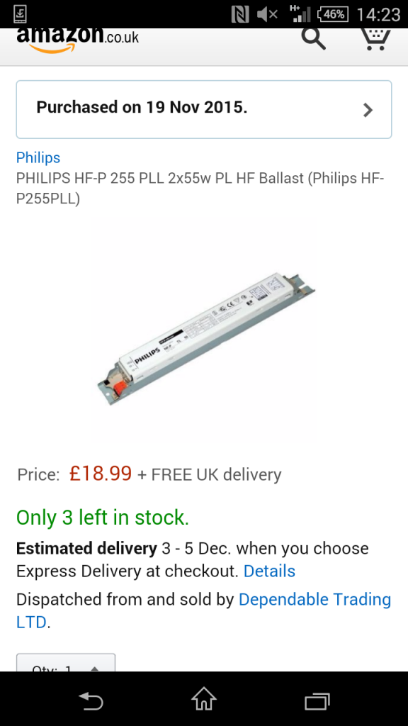 Philips HF-P ballast