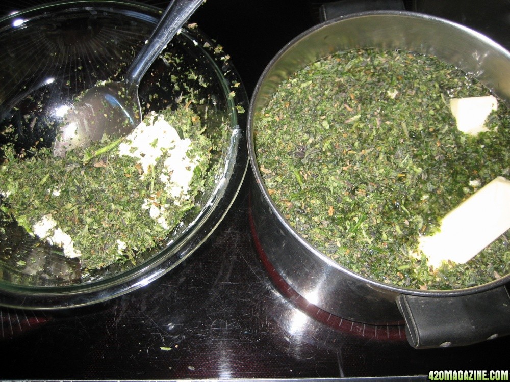 Preparing cannabutter