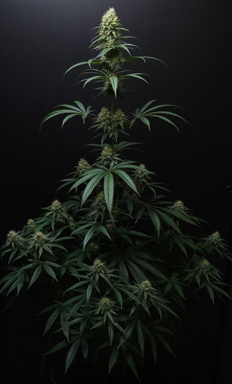 Purple Ghost Candy #1 day 37 flower, 97 days total