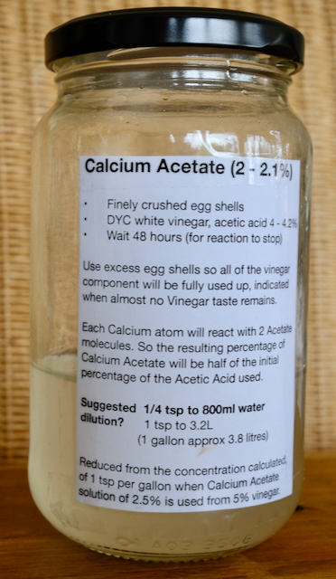 Resulting Calcium solution