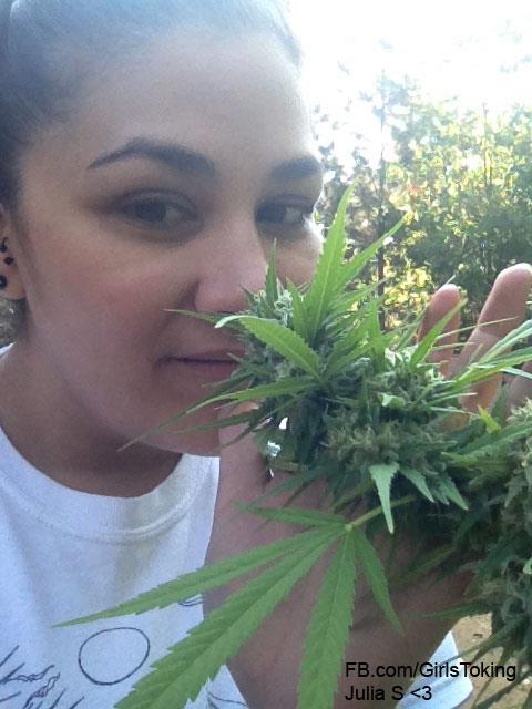 Smelling A Cannabis Flower In The Sun