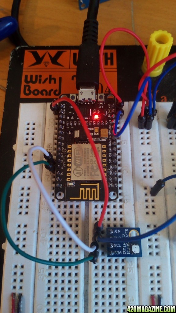 Temp and humidity wifi thinspeak