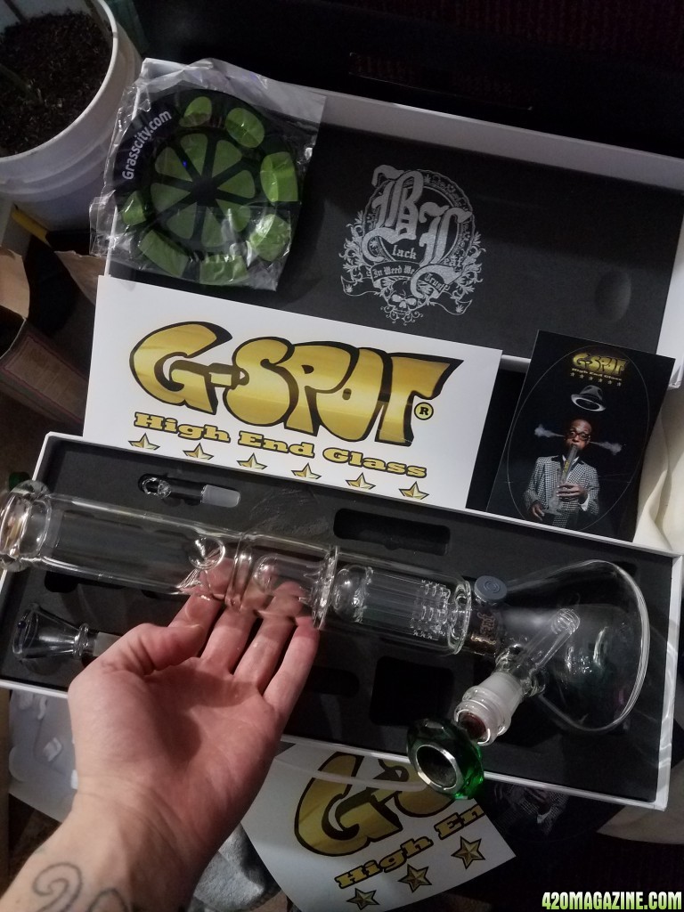 The Black Leaf percolator bong from g-spot