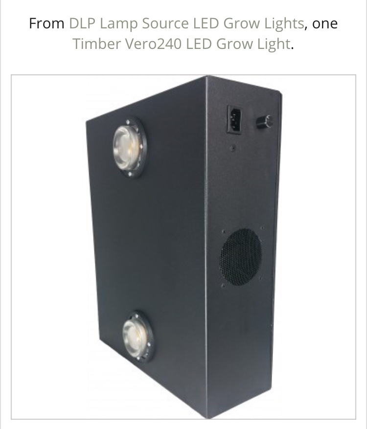 Timber Grow Lights Vero240 LED Fuxture