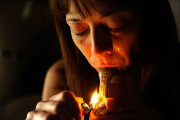 Woman Smoking MMJ