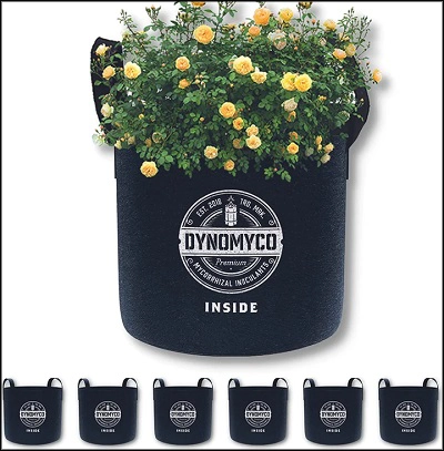 DYNOMYCO 5 Gallon Plant Grow Bags Dynomyco