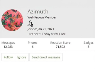 October 2024 Member of the Month Azimuth